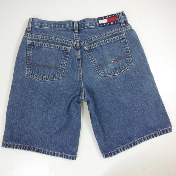Tommy Hilfiger Other - VTG Tommy Hilfiger 90s Flag Patch Denim Shorts 14
